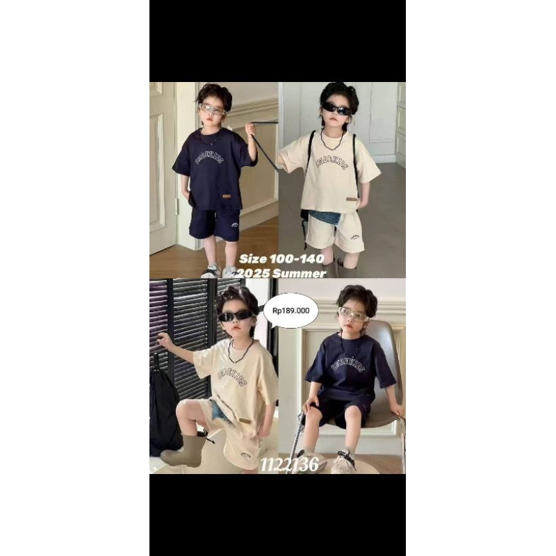 SETELAN KAOS ANAK COWOK/SETELAN KEREN/SETELAN ANAK LAKI-LAKI/ONE SET/BAJU COWOK