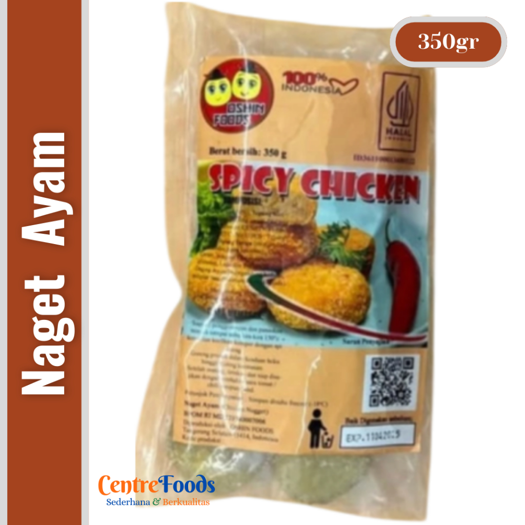 

Naget Ayam - Spicy Chicken OSHIN FOODS | 350gr [ Harga Per BKS ]