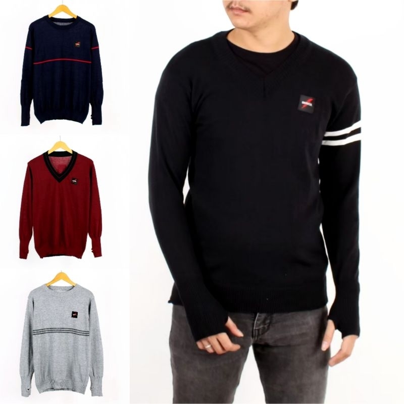 Sweater Rajut Pria Original Ghubitch - Crewneck Rajut Distro Tebal - Sweeter