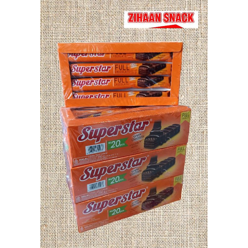

Superstar wafer | Triple Chocolate | 1 box isi 20 pcs @ 12,5 gr