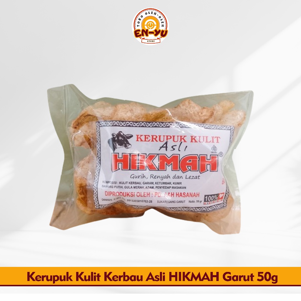 

Kerupuk Kulit Hikmah Asli Krupuk Kulit Kerbau Gurih Original Pedas Rambak 50g