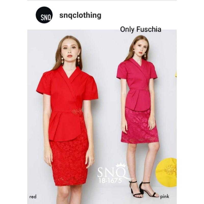 Dress merk SNQ fuschia (Preloved)