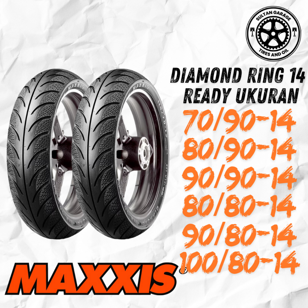 SEPASANG / SATUAN BAN MOTOR MATIC MAXXIS DIAMOND Ring 14 TUBELESS MIO VARIO BEAT