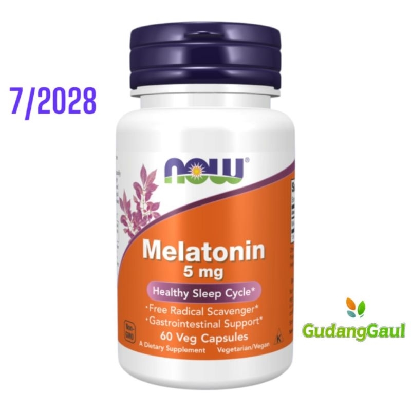 Now Foods Melatonin 5mg 5 mg 60 capsules