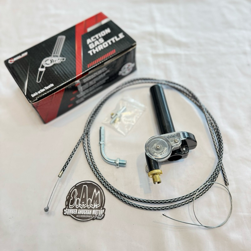 GAS PONTAN NOLAN + 1 KABEL SERAT CARBON UNIVERSAL / Spontan tali karbon / Rxk Wr Crf klx dt rxking r