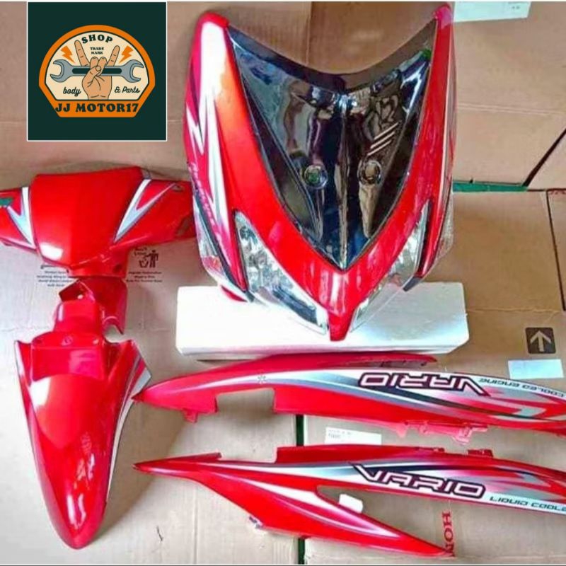 body bodi cover bodi HALUS FULL SET KOMPLIT PLUS REFLEKTOR LAMPU DEPAN HONDA VARIO 110 LAMA KARBU BO