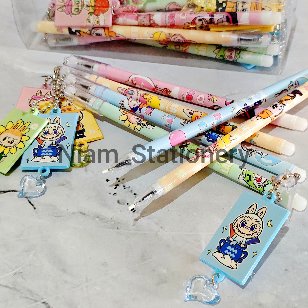 

Azka SELUSIN ( 12 PCS ) Pulpen Karakter Lucu Gantungan BTS BT21 Fancy