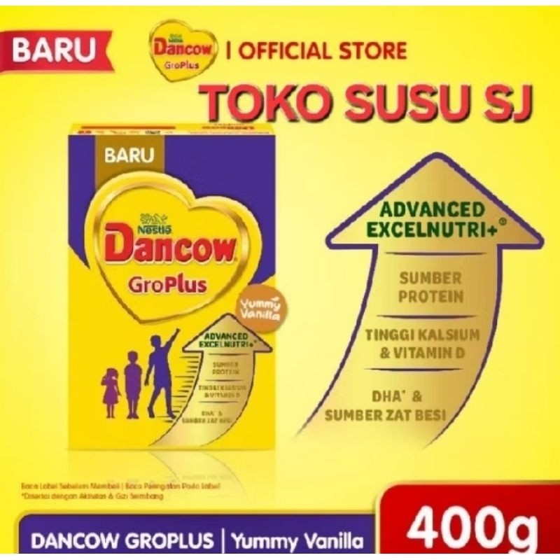 

Dancow GroPLUS Yummy Vanilla 400gr