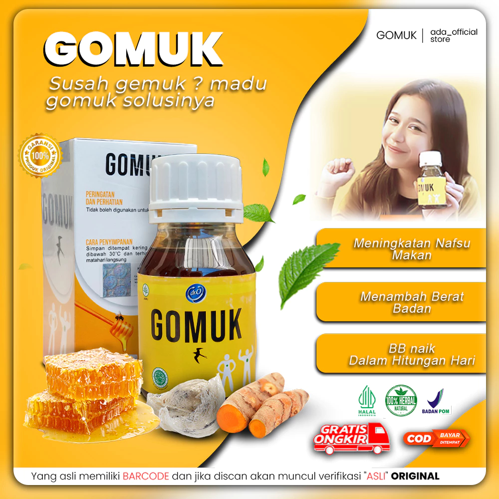 

Gomuk/Madu Penggemuk Herbal/Bantu Naikkan Bb 5-15Kg / 250 ml