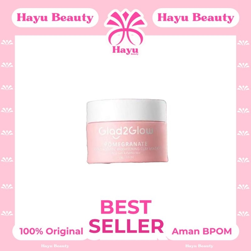Glad2Glow Pomegranate Niacinamide Brightening Clay Mask