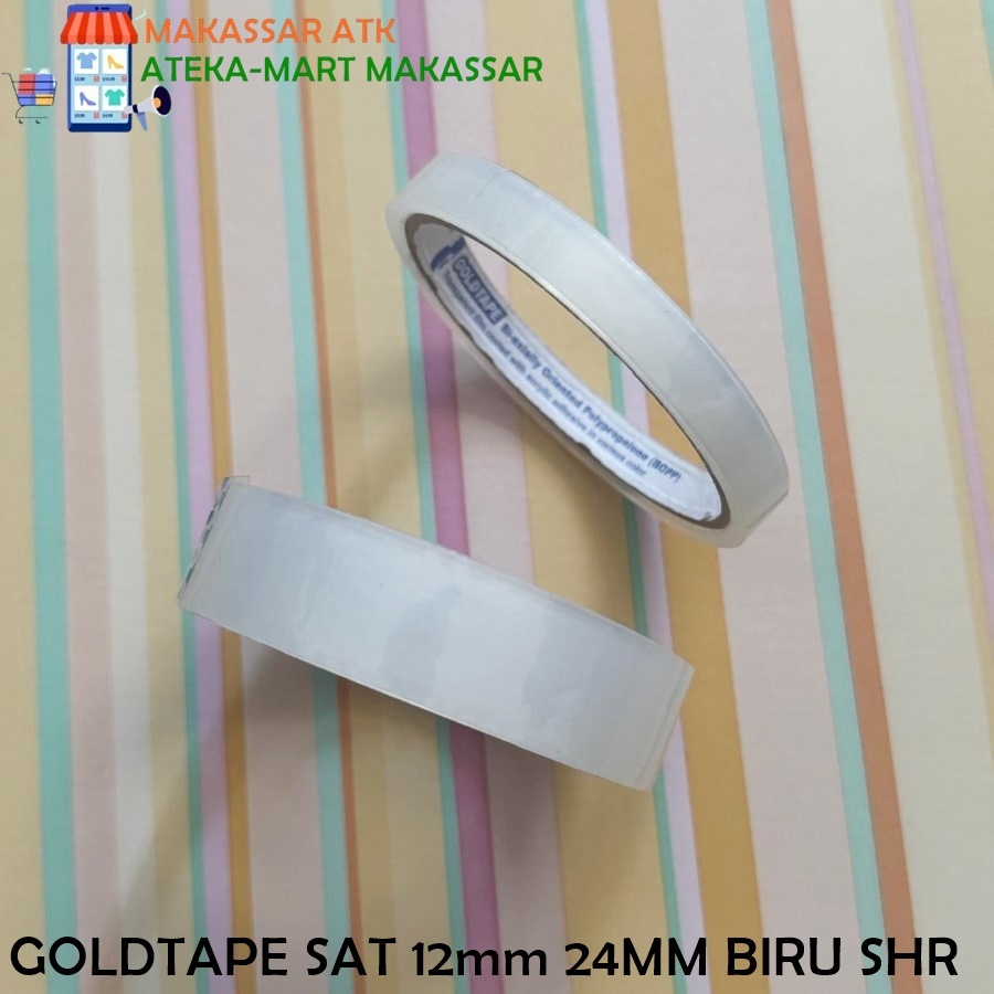 

[1 ROLL] GOLDTAPE STATIONARY TAPE 12MM 24MM BIRU SHRINK ISOLASI
