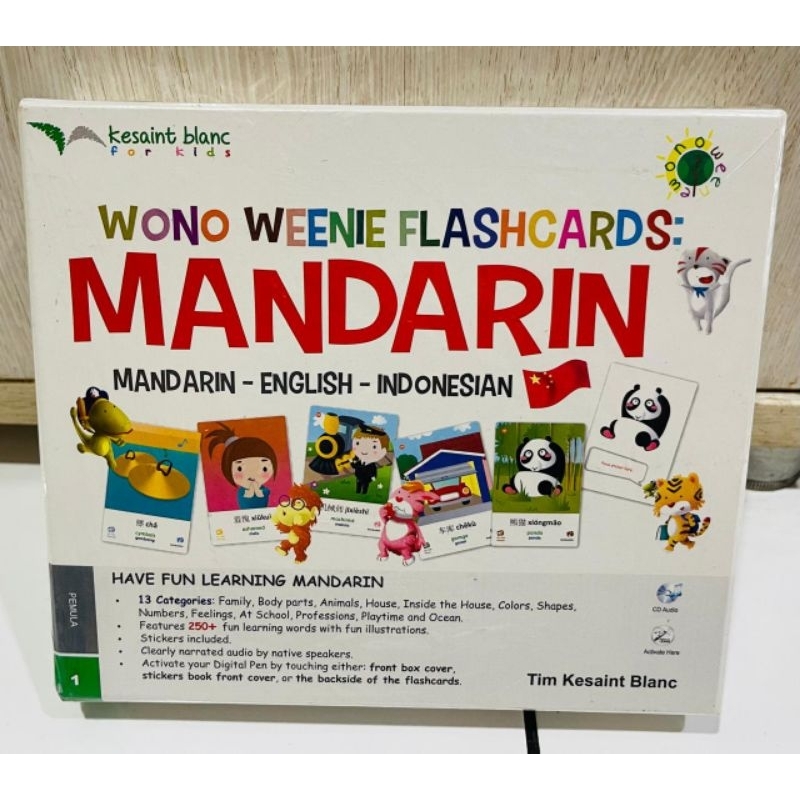 Buku Belajar Bahasa Mandarin untuk Anak-Anak / Woni Weenie Flascards Mandarin