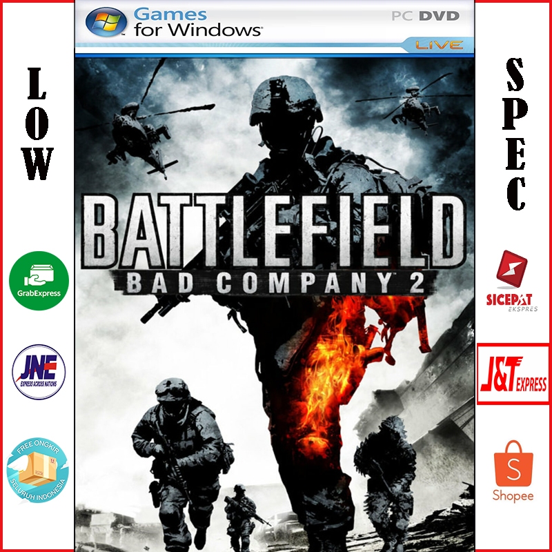 BATTLEFIELD BAD COMPANY 2 PC DVD GAME GAMING LAPTOP KASET KOMPUTER CD GAME