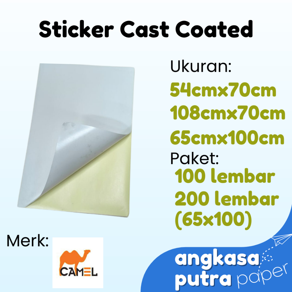 

Label paper sticker Cast Coated camel / bontax Camel