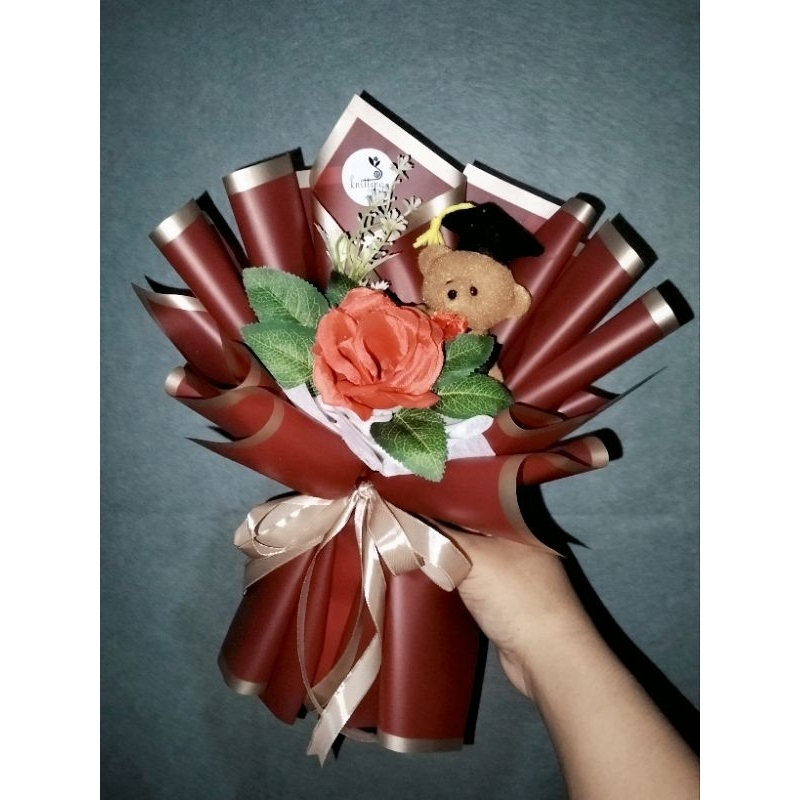 Buket boneka mini / buket mini / buket wisuda/ buket boneka/ hadiah wisuda/ boneka ganci / boneka mi