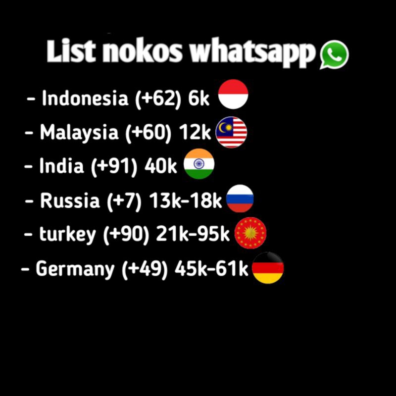 Nokos/nomor kosong whatsapp & telegram