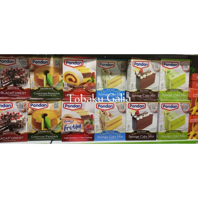 

TEPUNG PONDAN SPONGE CAKE MIX & CHIFFON CAKE MIX & LAYER CAKE MIX RASA VANILLA/PANDAN/COKELAT/LAPIS SURABAYA/BOLU GULUNG