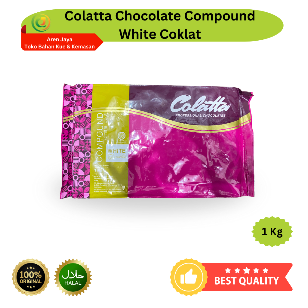 

Collata White Compound Coklat Batang Cokelat Blok Block 1 Kg Original
