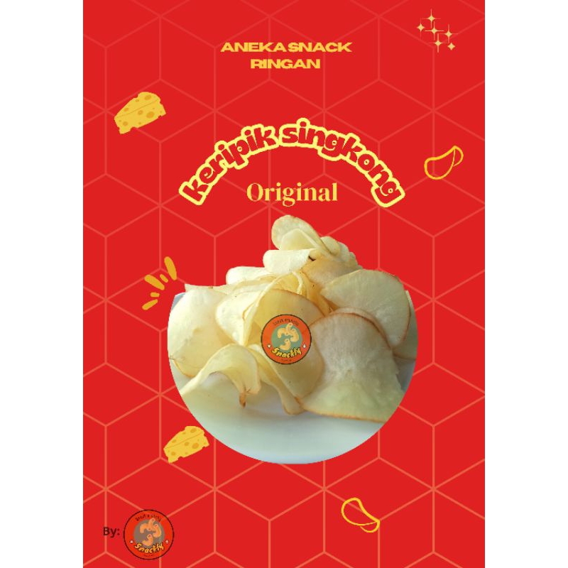 KERIPIK SINGKONG 1 KG (1000 gram) keripik singkong original Snack renyah Snack enak Snack gurih cemi
