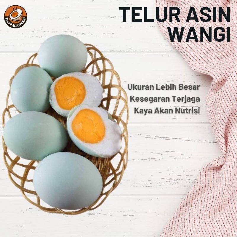 

Ukuran Besar Telur Asin Wangi Masir Homemade – Gurih Lezat, Tanpa Pengawet, Harga Ramah di Kantong Ukuran Sedang atau Besar