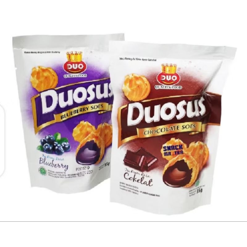 

(INSTANT & SAMEDAY) DUOSUS Chocolate Soes Isi Krim Rasa Coklat 30 Gram