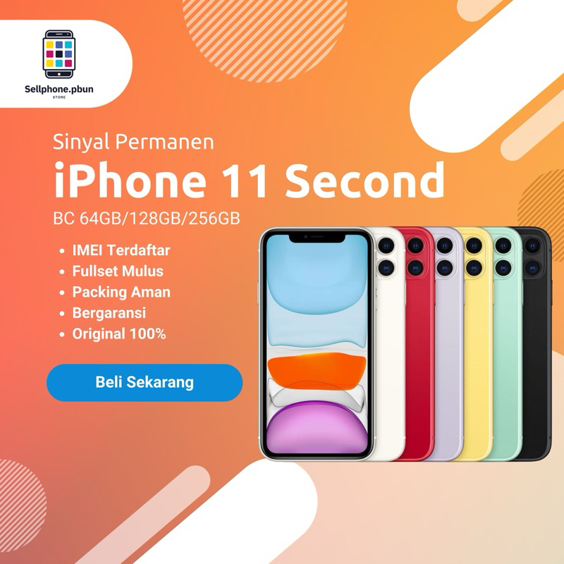 iPhone 11 Second 64GB/128GB/256GB | Fullset ORIGINAL 100%