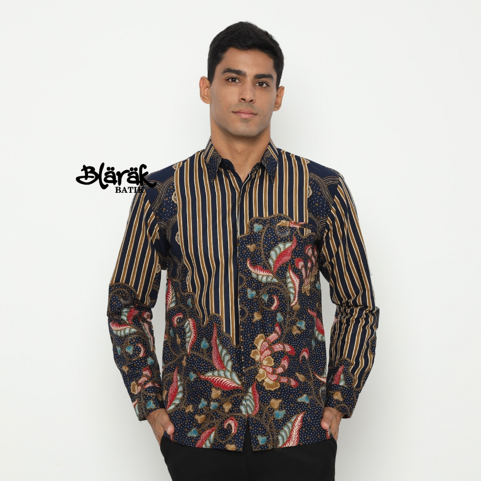 BLARAK - Baju Kemeja Batik Pria Premium Lengan Panjang Nalendra Blarak Batik