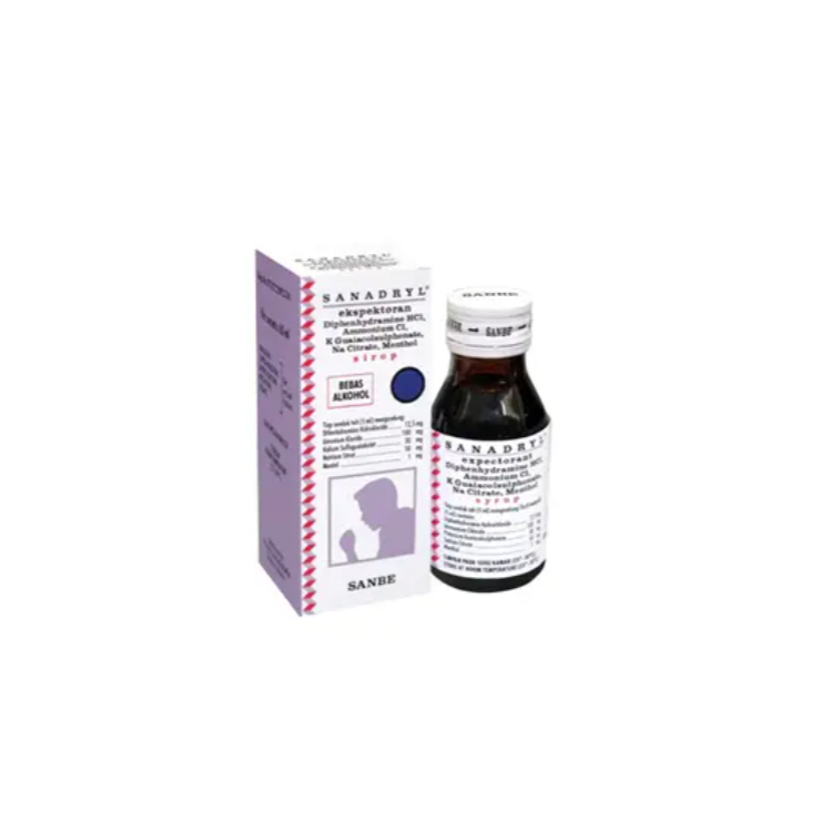 Sanadryl Exp Expectorant Sirup 60ml / Sanadryl Batuk Berdahak