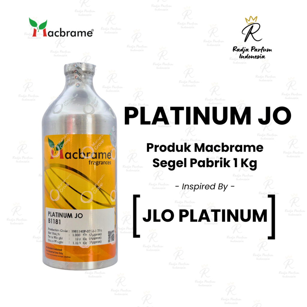 Bibit Parfum Platinum Jo Macbrame Segel Pabrik 1Kg Searah JLo Platinum