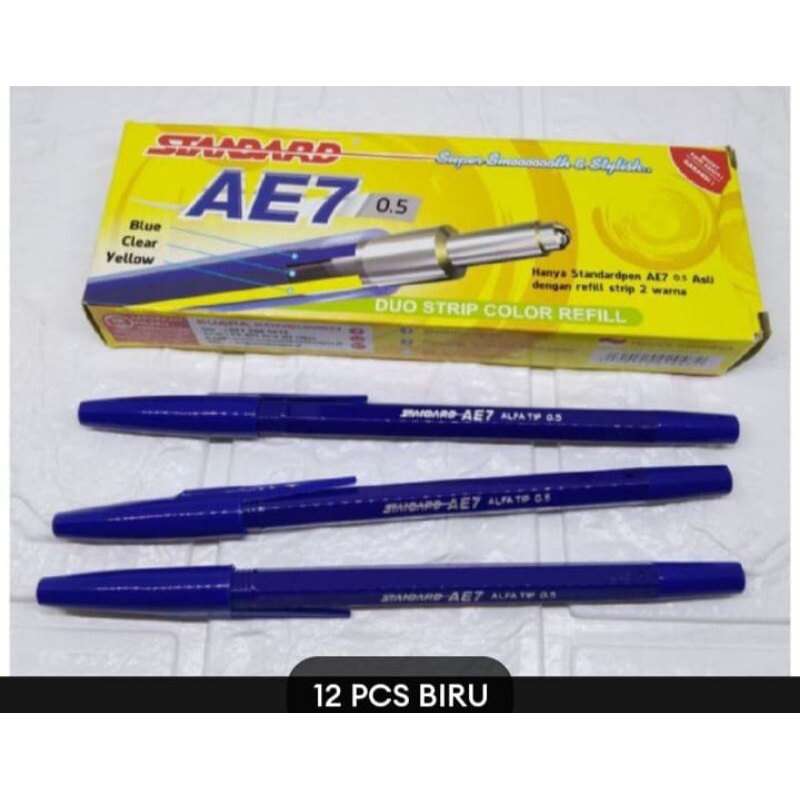 

D3W! PULPEN STANDAR AE7 ( 12 PCS ) BOLPEN / PENA STANDAR 0.5 MM