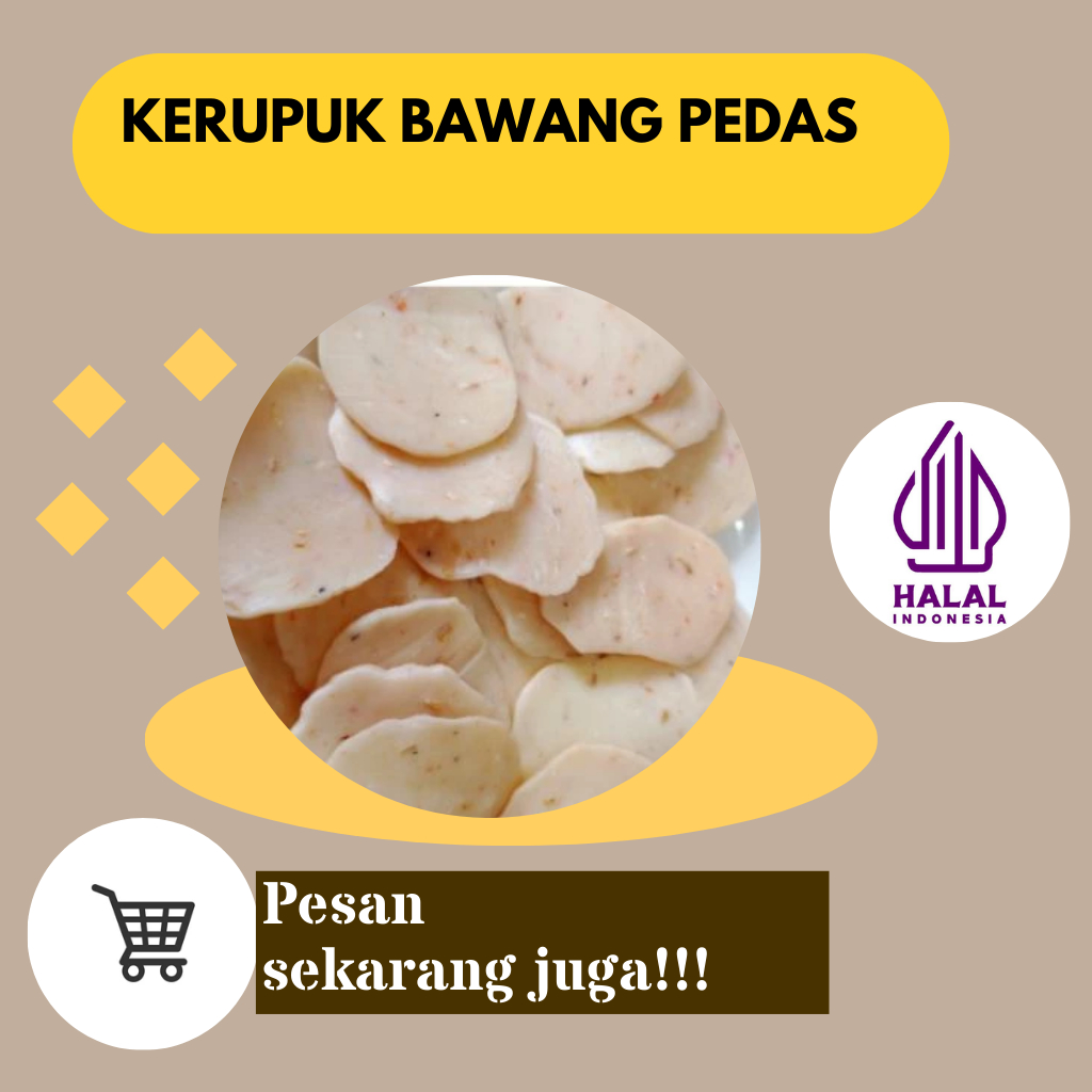 

Kerupuk bawang pedas gk krupuk bawang 5kg