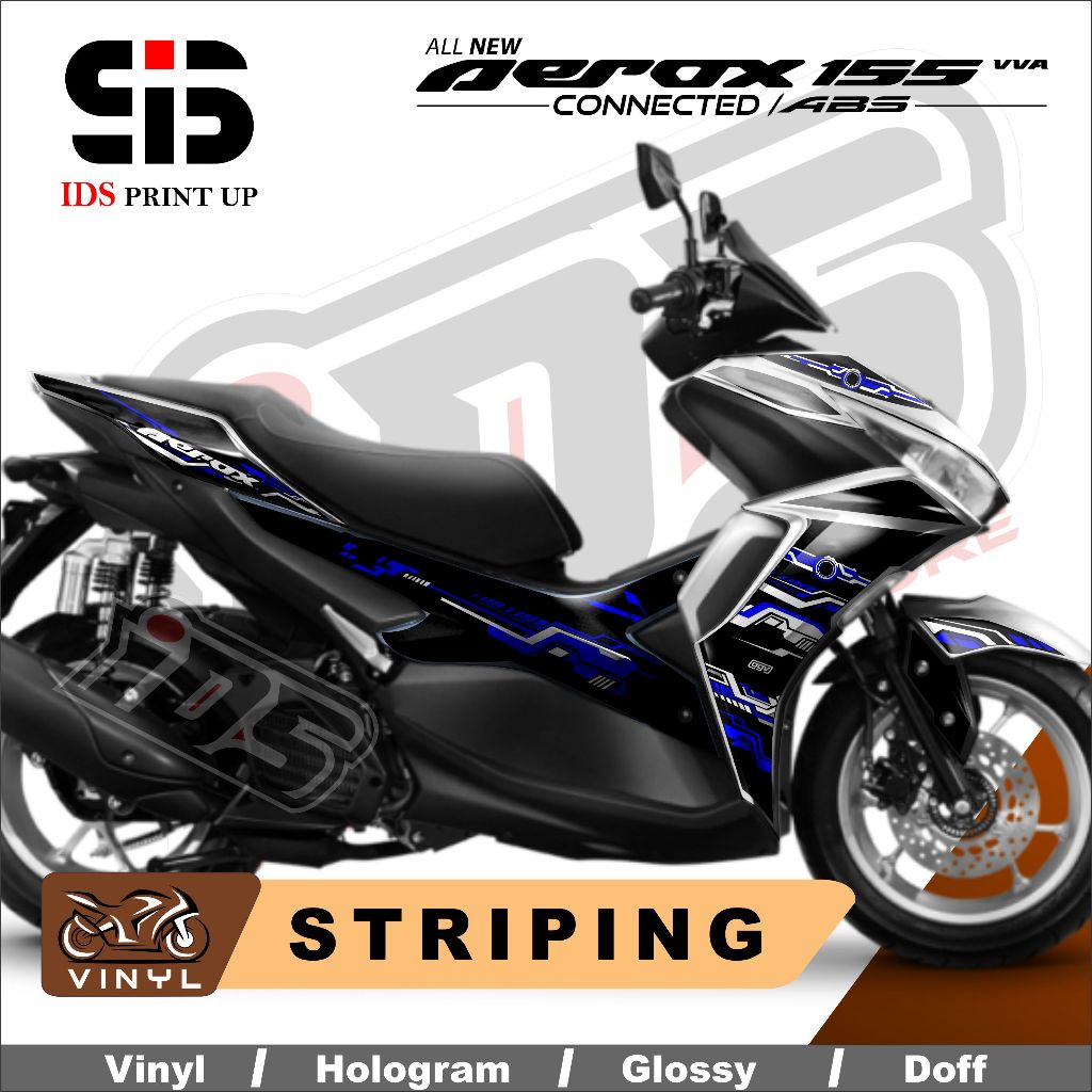 Stiker Aerox 155 keren Stiker Motor Aerox Striping Aerox 155 Conected 2022 Hitech