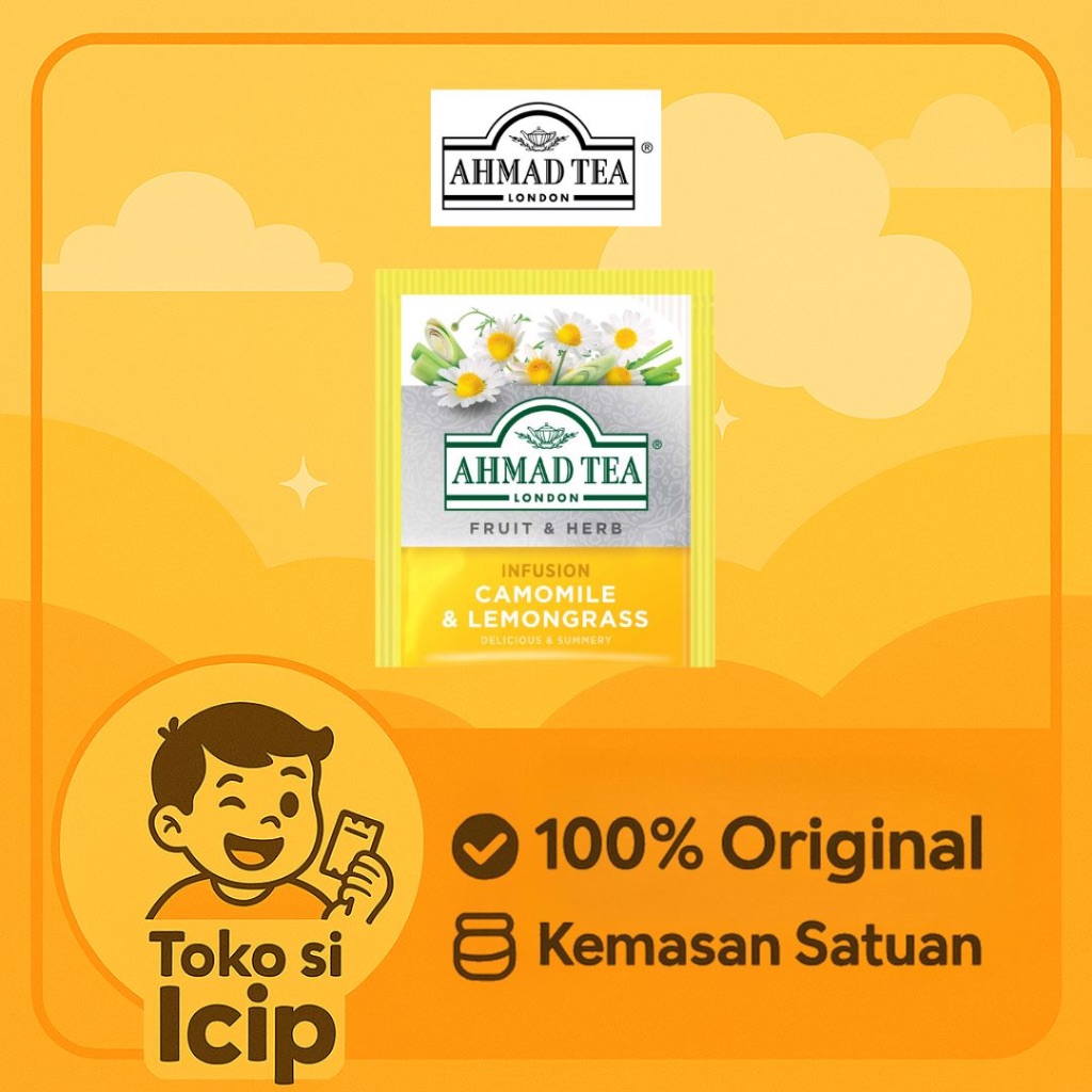 

[Sachet] Ahmad Tea Infusion Camomile and Lemongrass 100% Natural Eceran Original