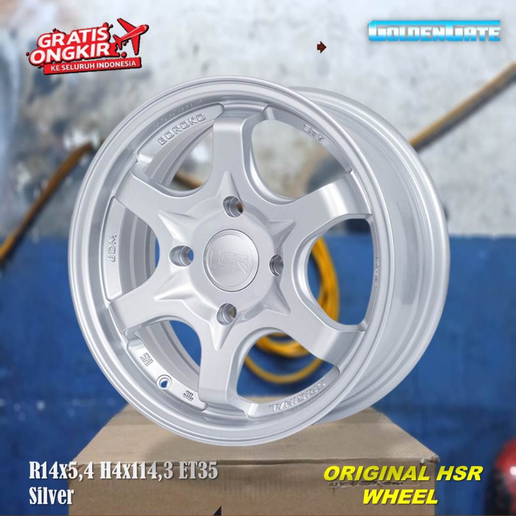 Promo velg mobil r14 baut 4 hsr wheel type sty cocok untuk avanza, xenia, atoz dll