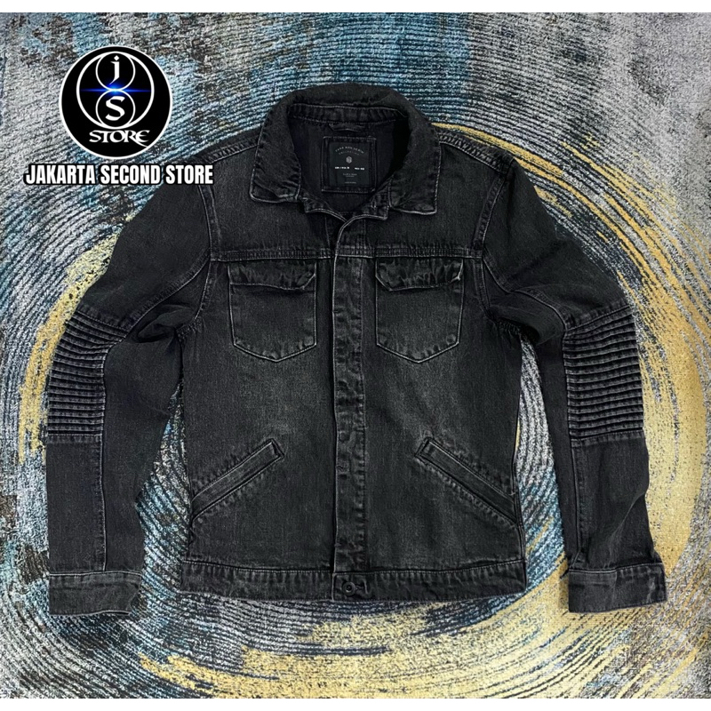 Jaket Bikers Denim Zara Man