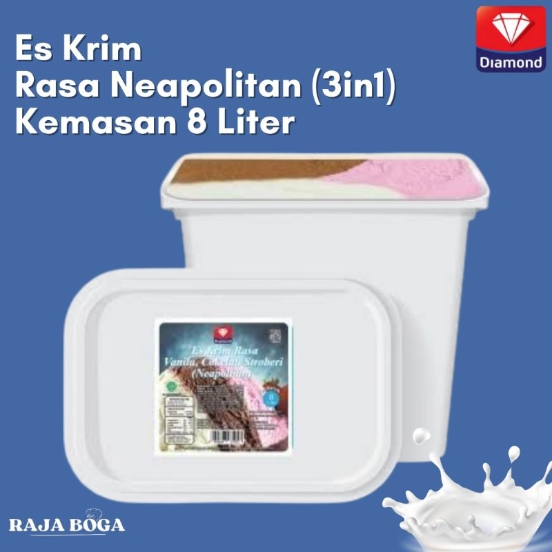 

Ice Cream Diamond Neapolitan 8 Liter / Es Krim Neapolitan Diamond 8 Liter