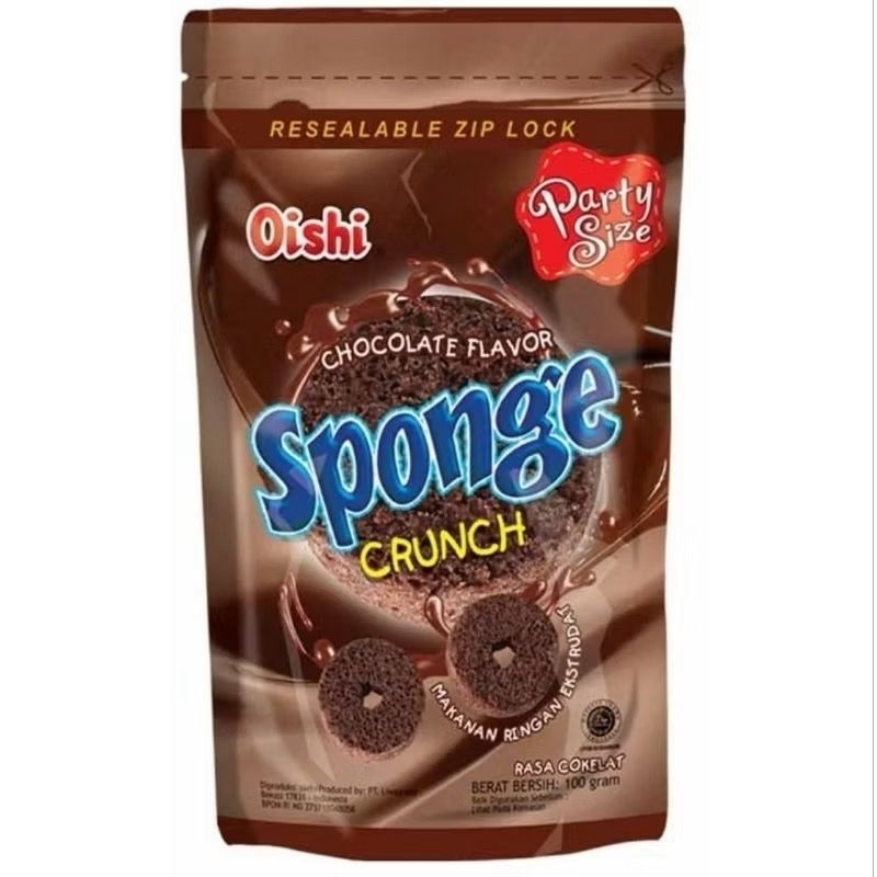 

Oishi Sponge Cokelat 100gr - Snack Lembut Berpori Rasa Cokelat Premium, Camilan Unik & Menggugah Selera