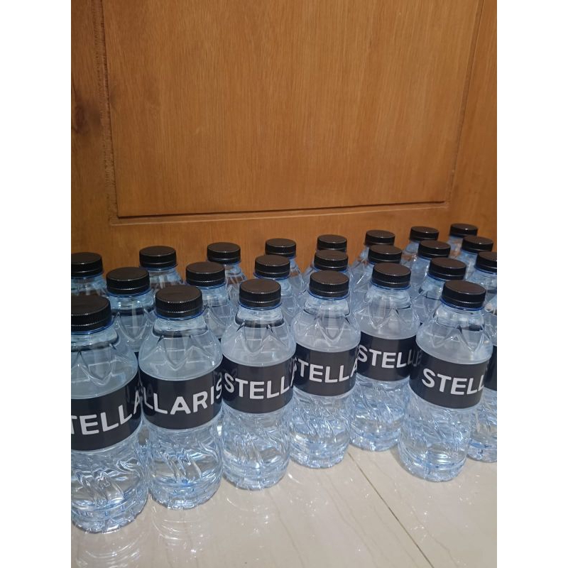 

air mineral 330ml costum label + tutup botol