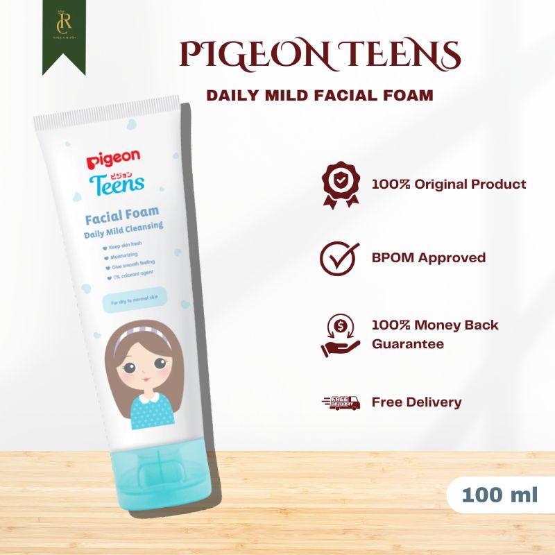 PIGEON TEENS Daily Mild Cleansing 100ML | Untuk Kulit Kering | Sabun cuci muka untuk anak remaja den