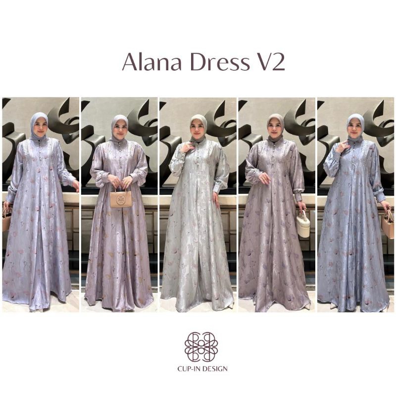 LuxuryFashion READY GAMIS DRESS WANITA ALANA VOL 2 BY CUP-IN DESIGN BEST SELLER