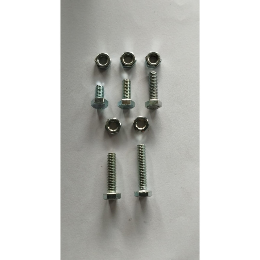 BAUT MUR PUTIH M6X10MM (1CM) / BAUT HEXAGON 6X10 / BMP 6X10/ BAUT KUNCI 10