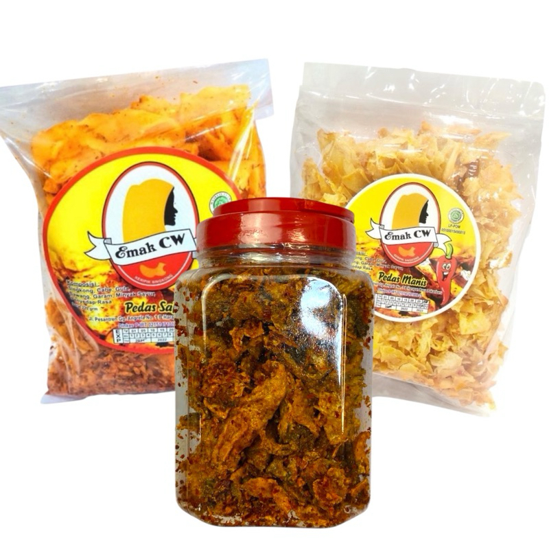 

Emak Cw - 3Pcs Keripik Nage 62 ( Kulit Ikan Salmon Toples, Pedas Saje, Pedas Manis )