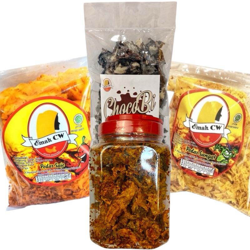 

Emak Cw - 4Pcs Keripik Nage 65 ( Kulit Ikan Salmon Toples, Pedas Saje, ChocoBi, Pedas Sangat )