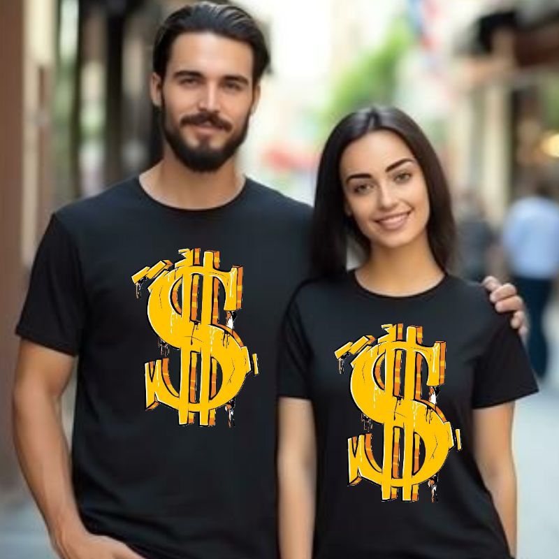 Kaos Dolar Streetwear Unisex - Desain Dollar Keren Kekinian | Baju Couple Pria Wanita
