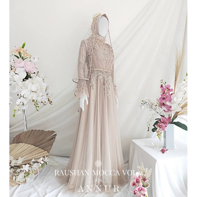 [Preloved] Annur Label - Raushan Exclusive Gown Mocca