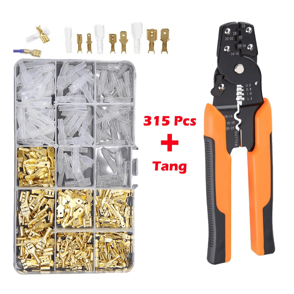 7lekkar - 315pcs set tang crimping skun + tang potong kupas kabel + terminal skun