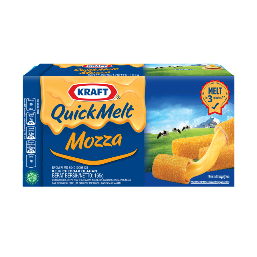 

KRAFT Cheese Quick Melt Mozza Box 165g – Keju Lumer Praktis untuk Masakan Lezat