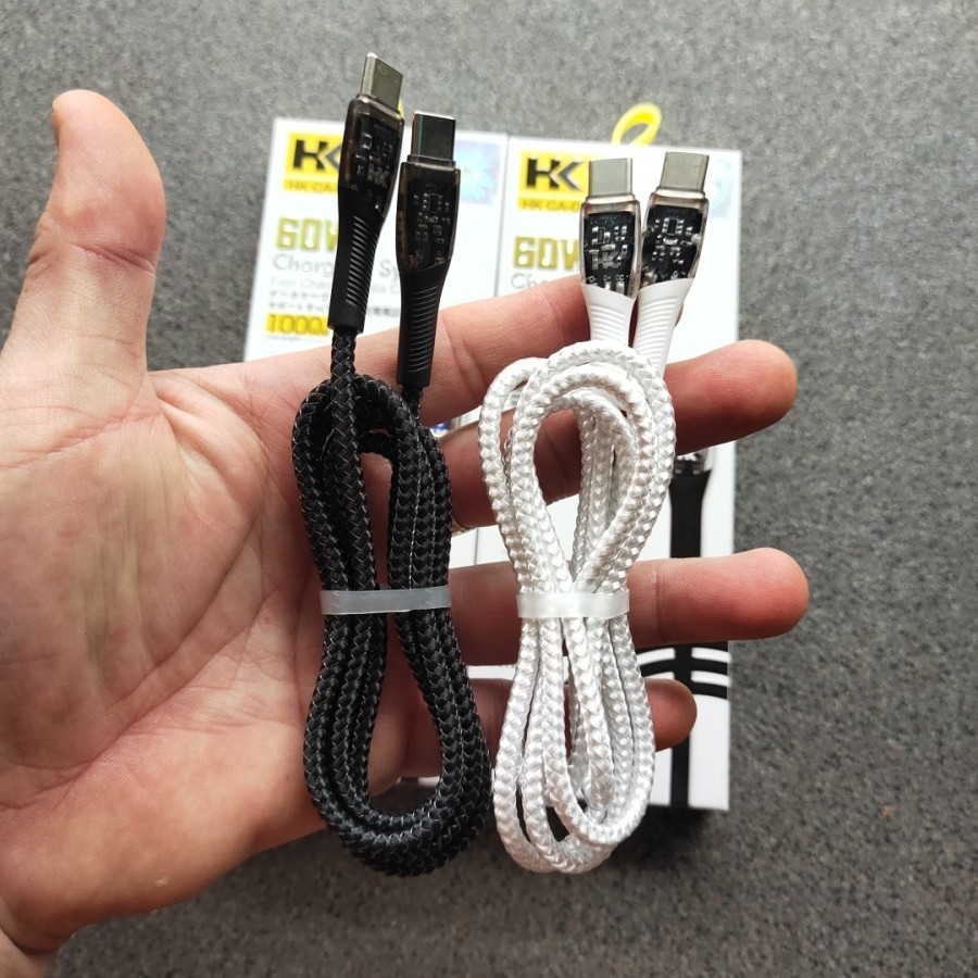 KABEL CHARGER / KABEL DATA / USB HK CA-D07 TYPE C KE TYPE C MANTUL MURAH MERIAH