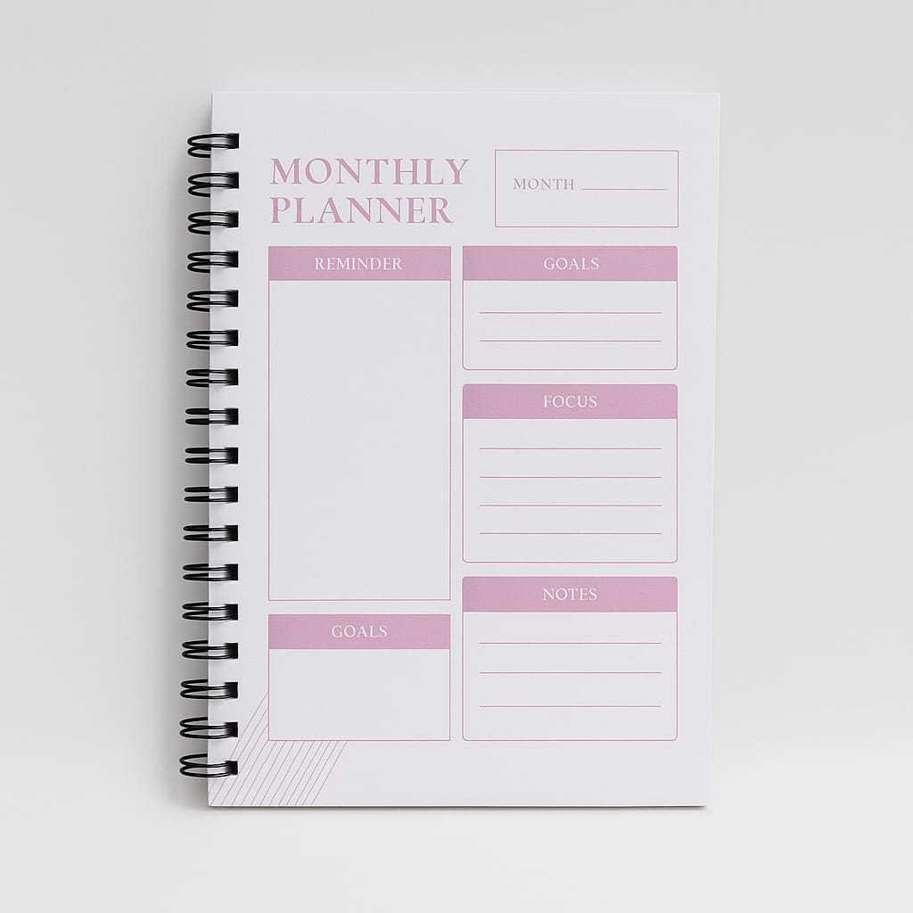 

Monthly Planner A6 60 Halaman - Buku Agenda Bulanan Coklat / Hitam