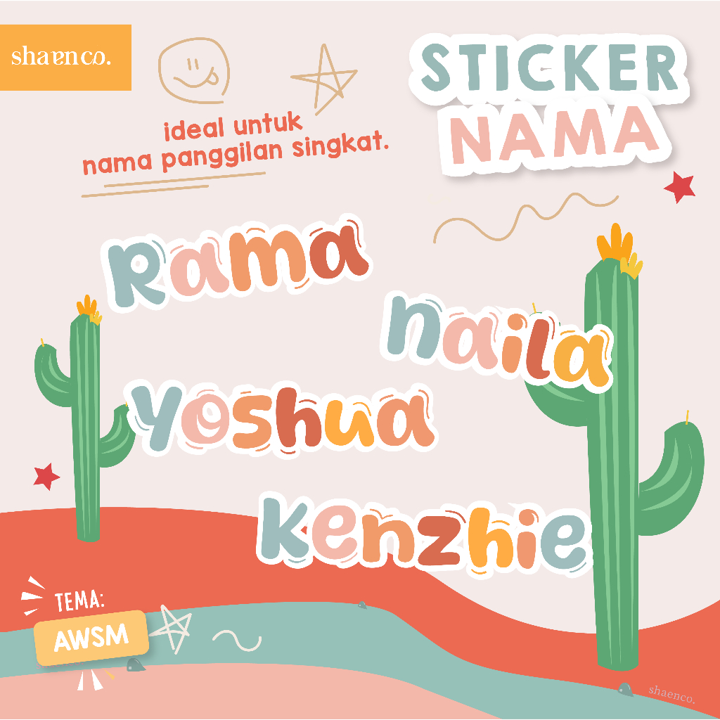 

STIKER LABEL BUKU SEKOLAH NAMA ANAK LUCU CUSTOM TEMA AWSM